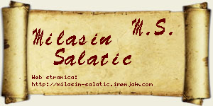 Milašin Salatić vizit kartica